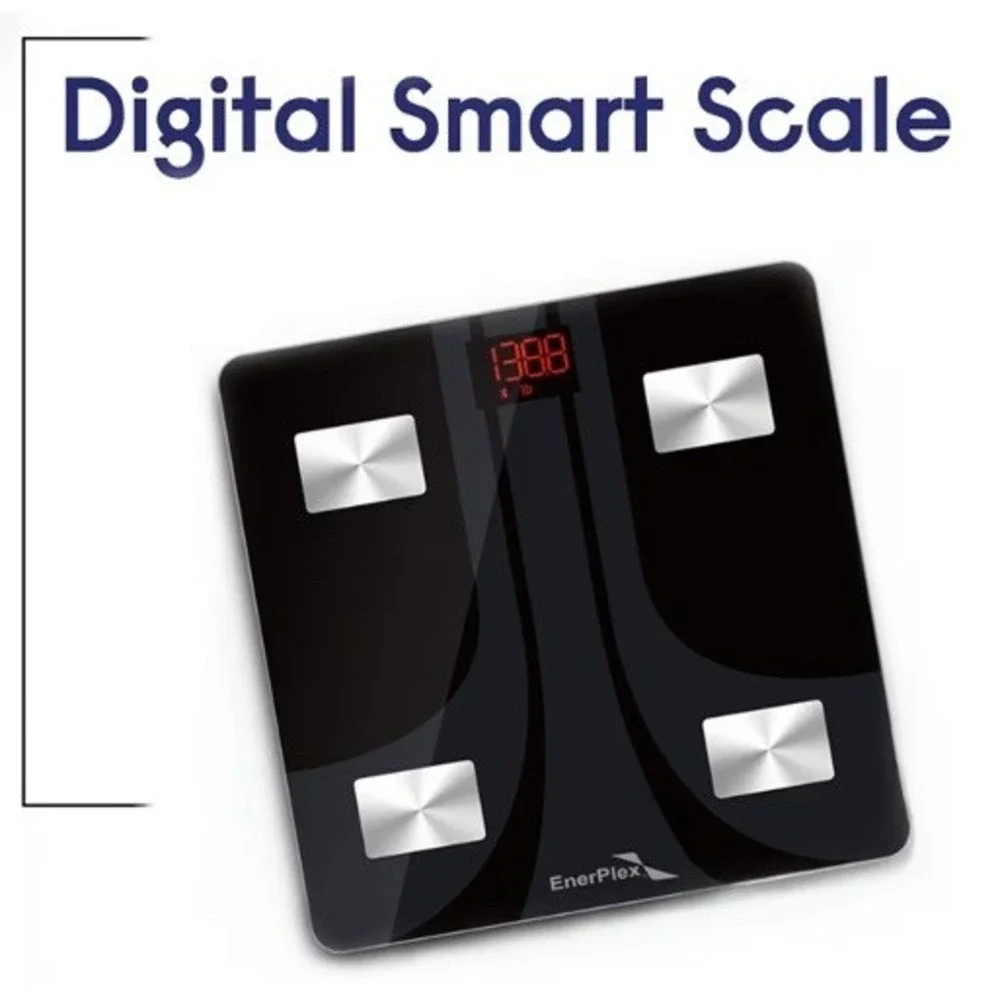 EnerPlex Digital Smart Scale Bluetooth Body Fat Composition Monitor Black New